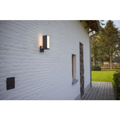 Afbeelding van Lutec CUBA 6939412011998 Buitenlamp met bewegingsmelder (wand) 13 W Antraciet