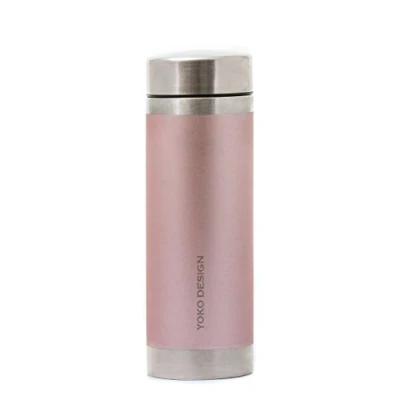 Afbeelding van Yoko Design Dubbelwandige geïsoleerde roestvrijstalen theepot BPA herbruikbare waterfles voor thee, sport, kinderen, kantoor, reizen, 350 ml