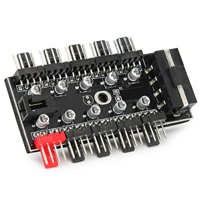 Afbeelding van PC Chassis Fan Hub PWM Controle 12V CPU Koelventilator Splitter Controller 4 Pin SATA/4D voor Moederbord 3Pin/4Pin Fan(4D)