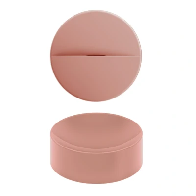 Afbeelding van Clou Vale Rond Fontein Zonder Kranenbank Met Geïntegreerde Afvoer Mat Roze Keramiek 22 cm