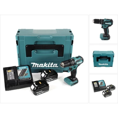Afbeelding van Makita DHP 483 RFJ accu klopboormachine 18V 40Nm + 2x 3.0 Ah lader Makpac