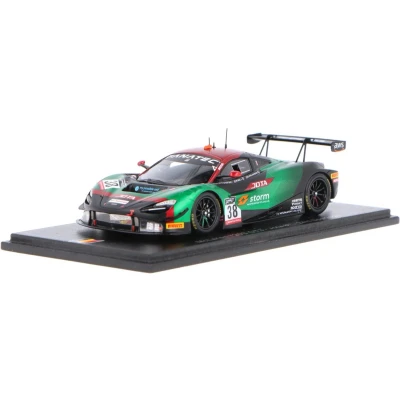 Afbeelding van het 1:43 Diecast model van De McLaren 720S GT3 Team Jota #38 24H Spa 2022. rijders waren M. Kirchhofer / O. Wilkenson en R. Bell. fabrikant schaalmodel is Spark. Dit alleen online verkrijgbaar