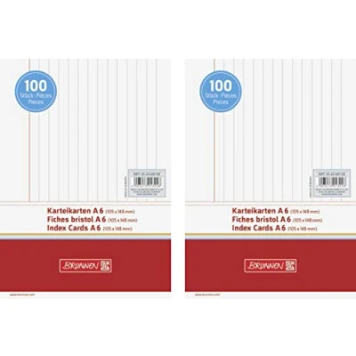 Afbeelding van Brunnen indexkaarten, 180 g/m2 (wit, A6 gelinieerd (200 stuks))