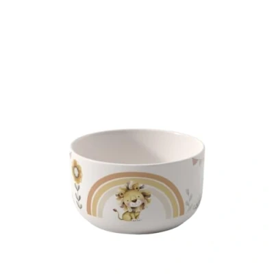 Afbeelding van Villeroy &amp; Boch Boho kids &quot;Roar like a lion&quot; Kinderkom, kom van porselein in bohostijl, Diepe voor kinderservies, Ø 12,5 cm, Vaatwasmachinebestendig, Geschikt de magnetron, Multicolor