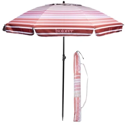 Afbeelding van Isotoner Strandparasol, zeer sterk, bescherming tegen wind en uv, upf 50+