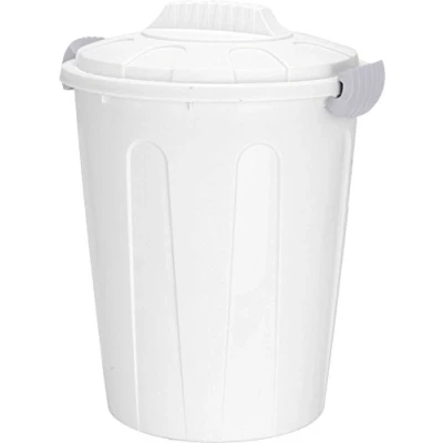 Afbeelding van Spetebo Maxitonne 40 l met deksel wit universele ton vuilnisbak afvalemmer prullenbak