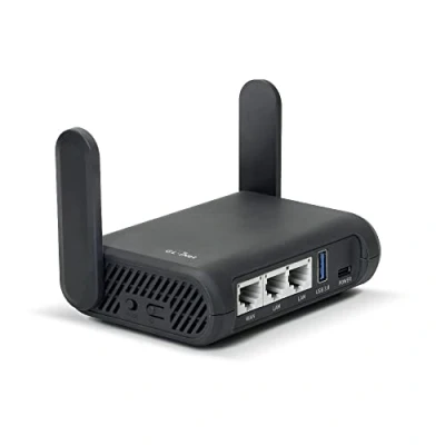 Afbeelding van GL.iNet GL A1300 (Slate Plus) Wireless VPN Encrypted Travel Router Easy to Setup, Connect Hotel WiFi &amp; Captive Portal, Phone Tethering, Range Extender, Assess Point, Pocket Sized, Open Source, NAS