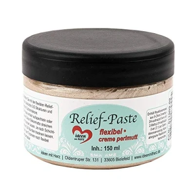 Afbeelding van Ideen mit Herz Reliëfpasta flexibel 150 ml (crème parelmoer)