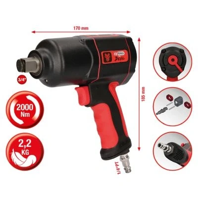 Afbeelding van KS Tools 515.3400 Pneumatische slagmoersleutel Draaimoment (max.): 860 Nm