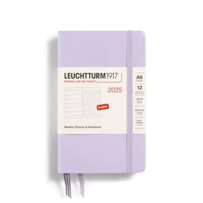 Afbeelding van Leuchtturm1917 Weekly Planner &amp; Notebook A6 Pocket 12 maanden 2025 Hardcover Lilac