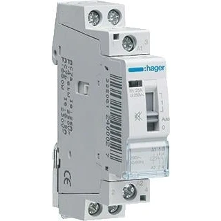 Afbeelding van Hager magneetschakelaar 25a met handbediening 2 maak geruisarm s 24vac erd225s