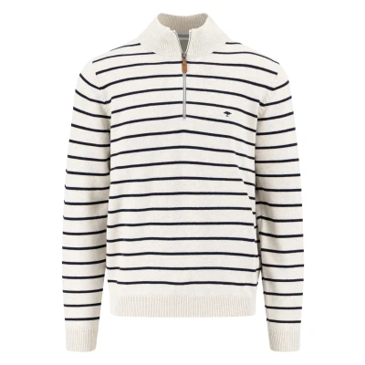 Afbeelding van FynchHatton Trui Half Zip Troyer Gebroken wit XXL