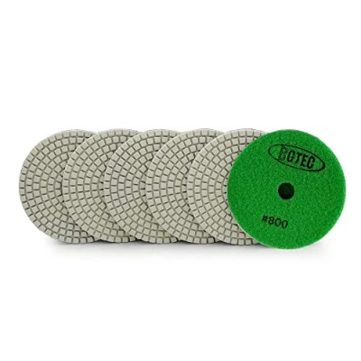 Afbeelding van BGTEC 100 mm natte diamant polijstpads set 6 stuks korrel 800 pads bouwpakket voor graniet marmer, steen, kwarts tegels beton