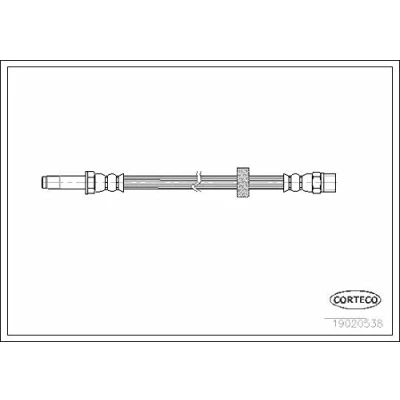 Afbeelding van CORTECO 19020538 Remslang Vooras 310mm SEAT: Toledo i Hatchback (1L) 1.8 i, 2.0 16V, 1.9 TDI, D, 1.6 1993 1999