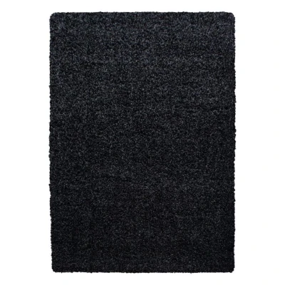 Afbeelding van Basic Shaggy vloerkleed Antraciet Hoogpolig 200x290 cm