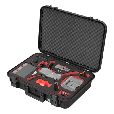 Afbeelding van TOMcase dronekoffer &quot;Ready to Fly&quot; voor DJI Air 3 Fly More Combo, standaard of RC 2 controller, batterij opladen in de inlay, waterdichte ECO beschermhoes Made Germany