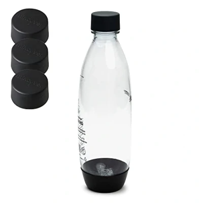 Afbeelding van mixcover Deksel compatibel met SodaStream plastic flessen PET reservedeksel set van 3