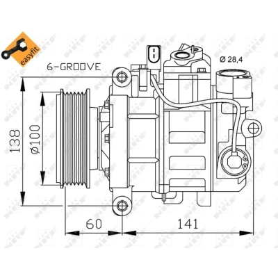 Afbeelding van Compressor, airconditioning NRF 32263