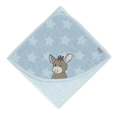 Afbeelding van Sterntaler Badhanddoek Emmi lichtblauw 80 x cm