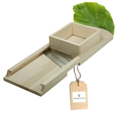 Afbeelding van Hofmeister® Kruidenschaaf, 55 cm, veilig zagen van kruidkoppen en groenten dankzij beweegbare slee, groenteschaaf voor zuurkool, rood kruid kruidsla, beukenhout