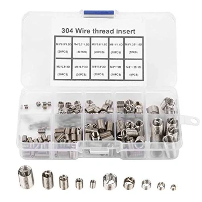 Afbeelding van 150 Stuks Draad Reparatie Inserts M3 M8 Roestvrij Staal Helicoil Insert Assortiment: