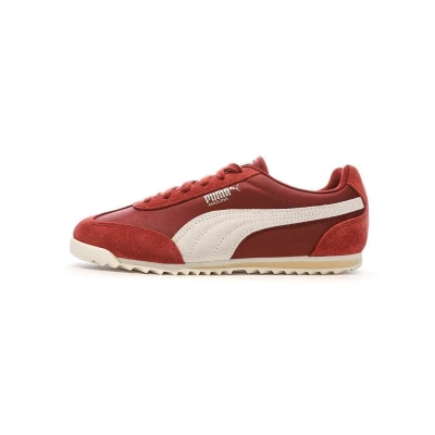 Afbeelding van Puma Arizona Unisex Sneakers laag, Maat: 38, Intense red/vapor gray Leer en textiel