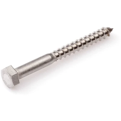 Afbeelding van Hoenderdaal Houtdraadbout rvs/A2 10x60mm (doos a 50 stuks) Din571