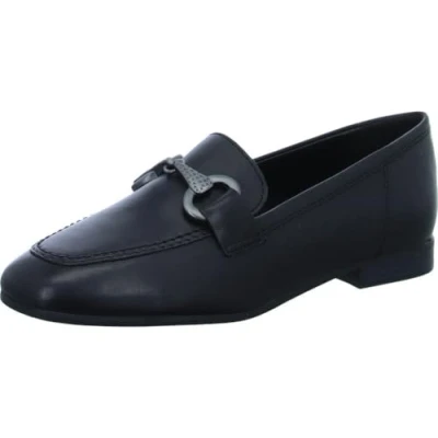 Afbeelding van Tamaris Instappers, Dames, Maat: 39, Black leather Kunststof