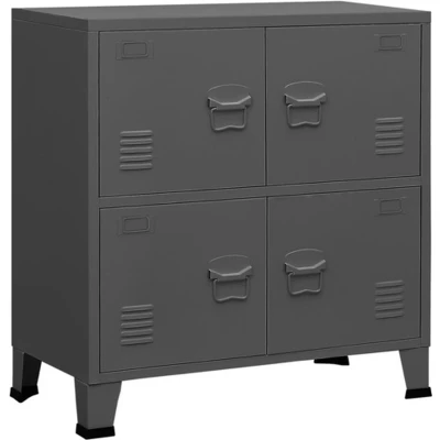 Afbeelding van vidaXL Opbergkast industrieel 75x40x80 cm staal antracietkleurig
