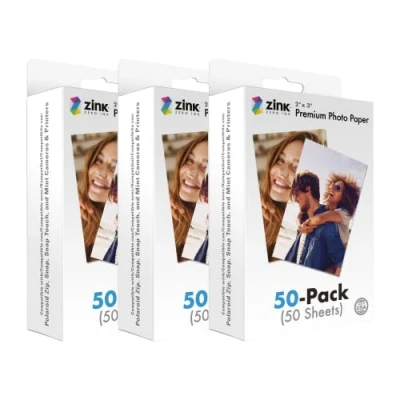 Afbeelding van Zink AMZINKPZ2X3K150 5,1 cm x 7,6 Instant fotopapier (150 stuks) Compatibel met Polaroid Snap, Snap Touch, Zip en Mint camera&#039;s printers,150 Pak
