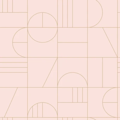 Afbeelding van Leen Bakker ESTAhome Behang Art Deco Roze En Goud 0.53 X 10.05 M Goudkleurig Vlies