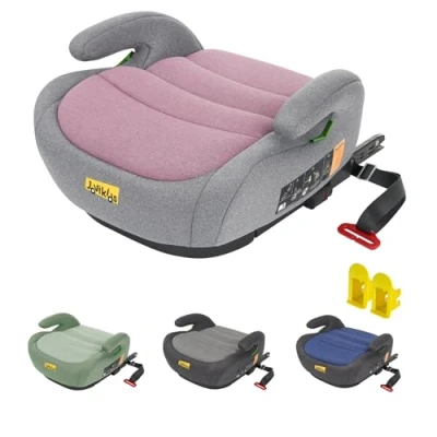 Afbeelding van Jovikids I Size Stoelverhoger auto ISOFIX voor Kinderen 6 12 Jaar, 125 150 cm, Kinderzitverhoging met Riem Haak, Armleuning, Afneembare Overtrek