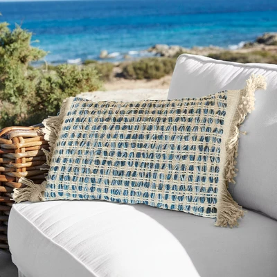 Afbeelding van LOBERON Kussenhoes Monrovie blauw/beige