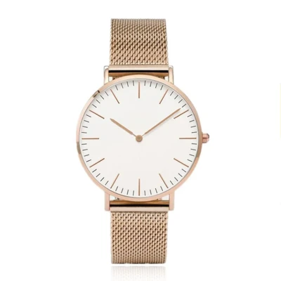 Afbeelding van LGT JWLS Vintage Dameshorloge Minimalistisch Quartz met Meshband van Roestvrijstaal