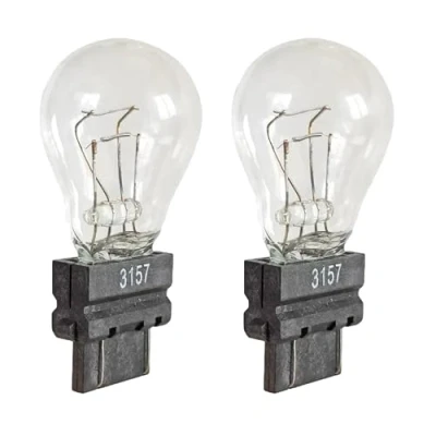 Afbeelding van cyclingcolors 2 x lamp 3157 12 V P27/7 W W2,5 16q 32/3CP S25q transparant dubbel filament auto Amerikaanse Aziatische achteruitrijdoos,