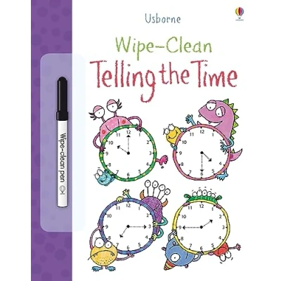 Afbeelding van Wipe Clean Telling the Time (Usborne Books)