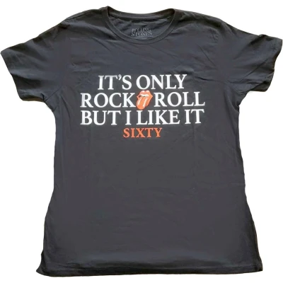 Afbeelding van The Rolling Stones Sixty It&#039;s Only R&amp;R But I Like It Dames T shirt L Zwart