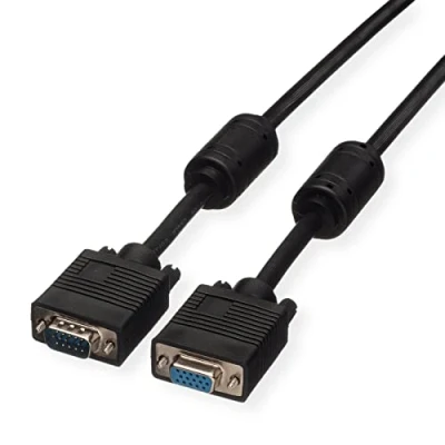Afbeelding van ROLINE VGA kabel HD15 ST BU met ferrietkern, 6 m