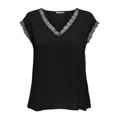 Afbeelding van ONLY Jasmina V NECK Blouse, Dames, Maat: XS, Black