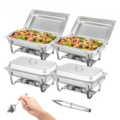 Afbeelding van VEVOR DT C1014 Catering Warmer Server Chafing Dish Buffet Set, Roestvrij Staal, 8 Quart