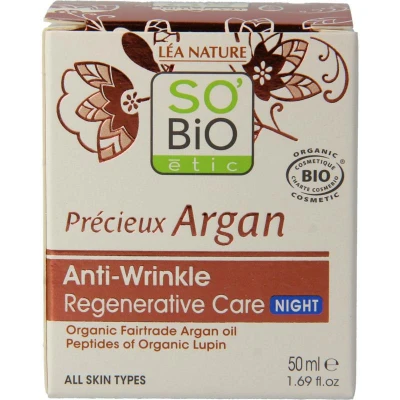 Afbeelding van So Bio Etic Nachtcreme Moisturizing Anti Rimpel 50ml
