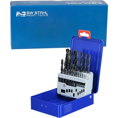 Afbeelding van SW Stahl 80419L HSS set 19 delig 1 10 mm in metalen cassette