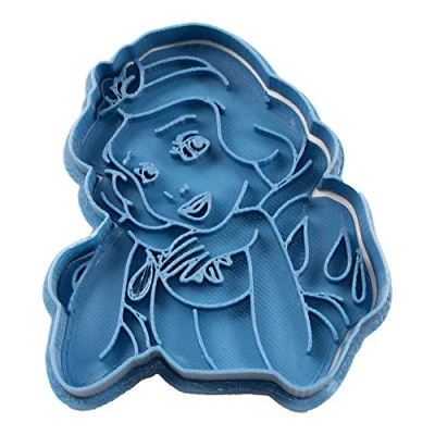 Afbeelding van Cuticuter Sneeuwwitje prinses uitsteekvorm, blauw, 8 x 7 1,5 cm