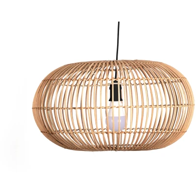 Afbeelding van Searchlight Bamboe hanglamp Rattan Ø 48cm 7401CW