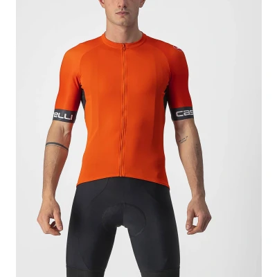 Afbeelding van Castelli Fietsshirt Korte Mouwen Heren Rood Grijs ENTRATA VI JERSEY FIERY RED DARK GRAY IVORY XL