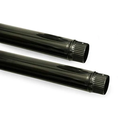 Afbeelding van S&amp;M 485008 kachelpijp zwart geglazuurd 900 C Ø100 mm 1 meter voor