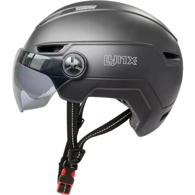 Afbeelding van Lynx Visor Pro Fiets en Scooterhelm met Vizier NTA8776 Zwart maat 55 58 cm (S/M)