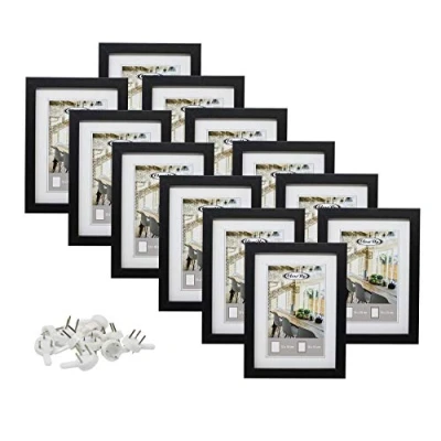 Afbeelding van Close Up Fotolijst set 12 stuks. 13x18 cm zwart Premium MDF frame, onbreekbaar plexiglas schijf met passe partout, collage