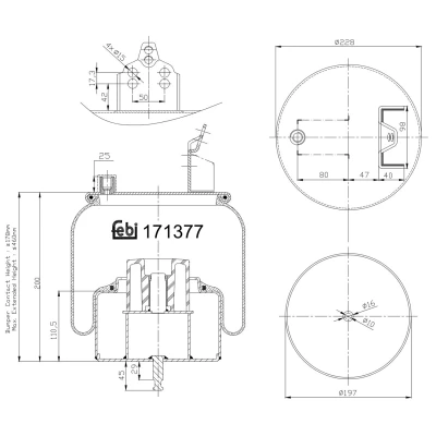 Afbeelding van Veerbalg, luchtvering FEBI BILSTEIN 171377