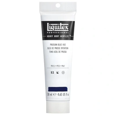 Afbeelding van Liquitex 4417320 Professional Heavy Body acrylverf in kunstenaarskwaliteit met uitstekende lichtechtheid en boterachtige consistentie, 138ml Tube, Prussian Blue Hue